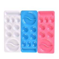 10 Grids Rectangle Shape Nail Art Color Paint Palette-3