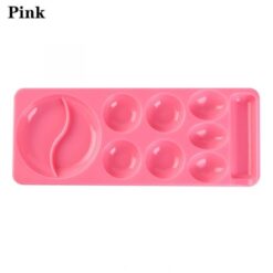 10 Grids Rectangle Shape Nail Art Color Paint Palette-pink