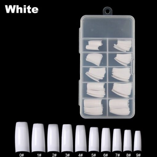 100pcs French Nail Tips in white color