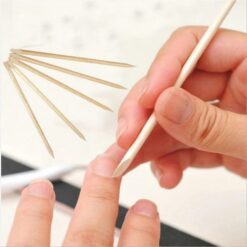100Pcs Nail Art Design Manicure Wood Sticks Cuticle Pusher Remover Trimmer-3