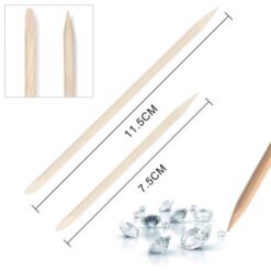 100Pcs Nail Art Design Manicure Wood Sticks Cuticle Pusher Remover Trimmer-6