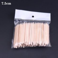 100Pcs Nail Art Design Manicure Wood Sticks Cuticle Pusher Remover Trimmer-7