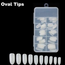 100pcs Oval Shape Full Cover Nail Tips In Box