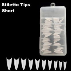 100pcs short sharp stiletto nail tip