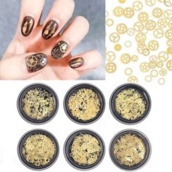 100PCS Phụ kiện trang trí móng tay kim loại siêu mỏng hỗn hợp dành cho nghệ thuật trang trí móng tay SP Series