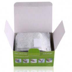 100Sheets per Box Gel Nail Polish Remover Aluminum Foil With Cotton Pads-1