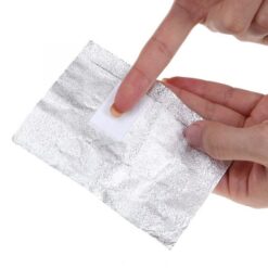 100Sheets per Box Gel Nail Polish Remover Aluminum Foil With Cotton Pads-4