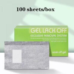 100Sheets per Box Gel Nail Polish Remover Aluminum Foil With Cotton Pads-6
