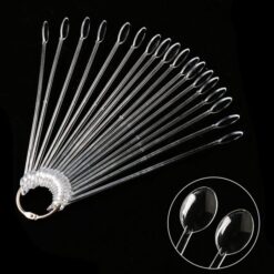 100Tips per Set Spoon Shape False Nail Art Color Chart Stick-7