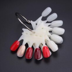 10PCS Crown Shape Nail Art Color Displaying Card With Ring-1