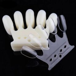 10PCS Crown Shape Nail Art Color Displaying Card With Ring-4