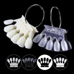 10PCS Crown Shape Nail Art Color Displaying Card With Ring