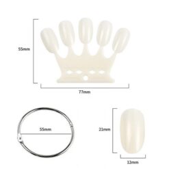 10PCS Crown Shape Nail Art Color Displaying Card With Ring-7