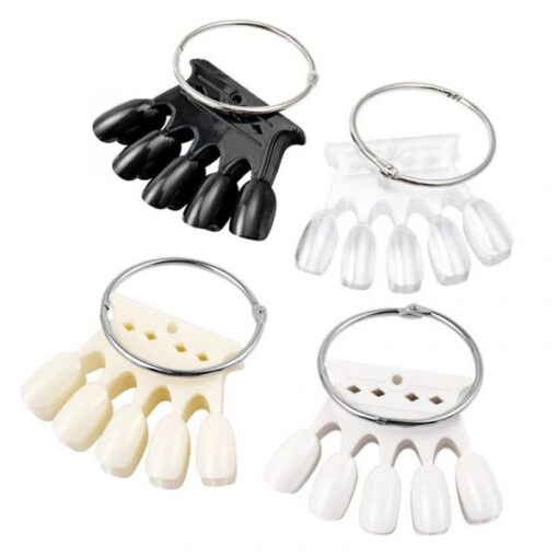10PCS Crown Shape Nail Art Color Displaying Card With Ring-8