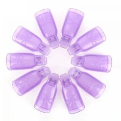 10pcs per Bag Bowknot Design Gel Nail Polish Remover Clip Wearable Soak Off Cap-1