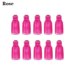 10pcs per Bag Bowknot Design Gel Nail Polish Remover Clip Wearable Soak Off Cap-11