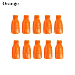 10pcs per Bag Bowknot Design Gel Nail Polish Remover Clip Wearable Soak Off Cap-12