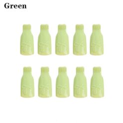10pcs per Bag Bowknot Design Gel Nail Polish Remover Clip Wearable Soak Off Cap-13