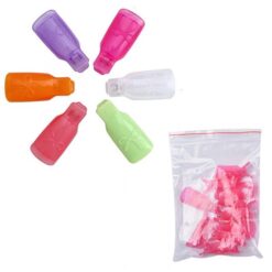 10pcs per Bag Bowknot Design Gel Nail Polish Remover Clip Wearable Soak Off Cap