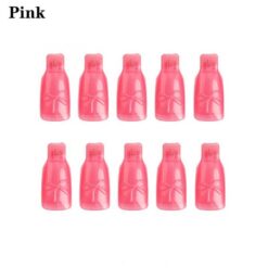 10pcs per Bag Bowknot Design Gel Nail Polish Remover Clip Wearable Soak Off Cap-8