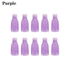 10pcs per Bag Bowknot Design Gel Nail Polish Remover Clip Wearable Soak Off Cap-9
