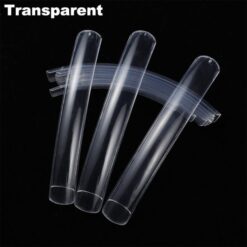 10pcs per bag long salon nail tips in transparent color