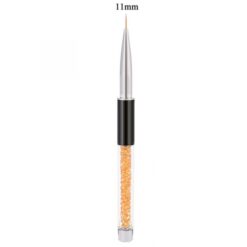 11mm hair of Nail Art Liner Brush With Gold Diamond Acrylic Handle