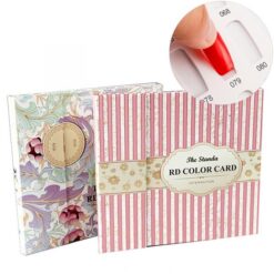 120 Colors Flower And Stripe Pattern Nail Gel Polish Color Display Card Book