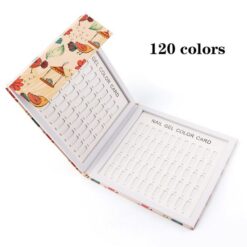 120 Colors Rose And Birds Pattern Nail Gel Polish Color Display Card Book-3