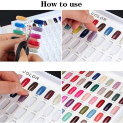 120 Colors Rose And Birds Pattern Nail Gel Polish Color Display Card Book-6