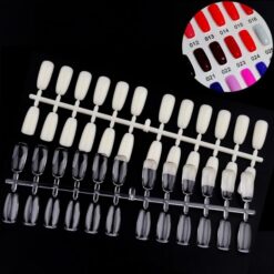 120Tips per Bag Flat Back Nail Tips For Making Nail Gel Polish Color Chart Book-1