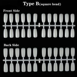 120Tips per Bag Flat Back Nail Tips For Making Nail Gel Polish Color Chart Book-3