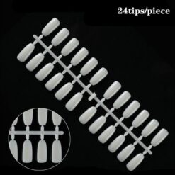 120Tips per Bag Flat Back Nail Tips For Making Nail Gel Polish Color Chart Book-5