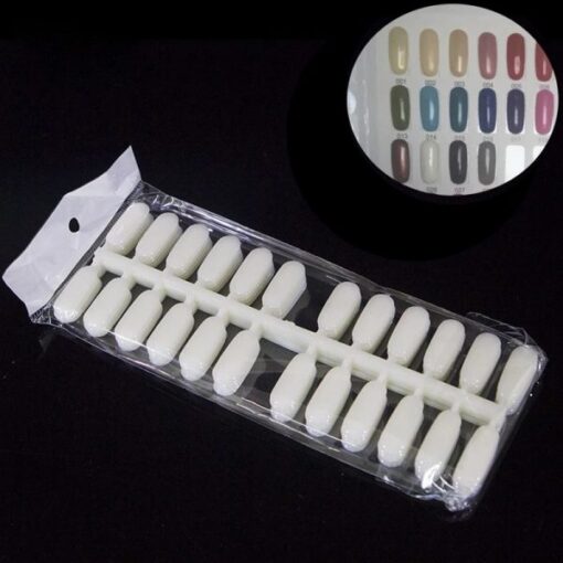 120Tips per Bag Flat Back Nail Tips For Making Nail Gel Polish Color Chart Book