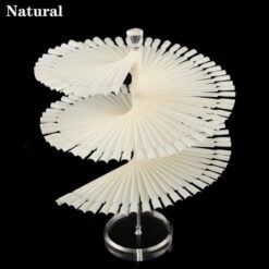 120Tips Spiral Style Nail Art Gel Polish Color Display Sticks-8