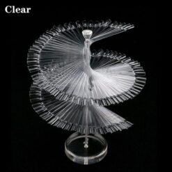 120Tips Spiral Style Nail Art Gel Polish Color Display Sticks-9