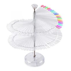 120Tips Spiral Style Nail Art Gel Polish Color Display Sticks With Plastic Base-1