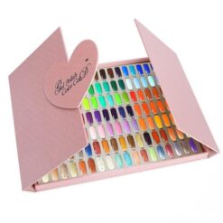 126 Colors Embedded Style Heart Design Nail Art Color Chart Display Book-3