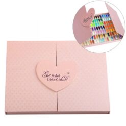 126 Colors Embedded Style Heart Design Nail Art Color Chart Display Book