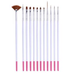 12PCS Different Functions Nail Art Design Brush Kit
