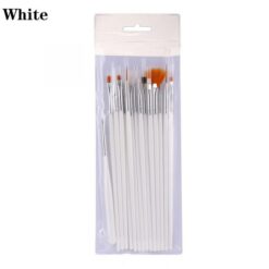 15PCS Different Functions Nail Art Design Brush Kit-White