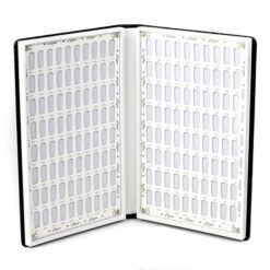 160 Colors Embedded Style Alligator Pattern Delicate PU Leather Nail Art Color Chart Display Book-3