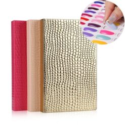 160 Colors Embedded Style Alligator Pattern Delicate PU Leather Nail Art Color Chart Display Book