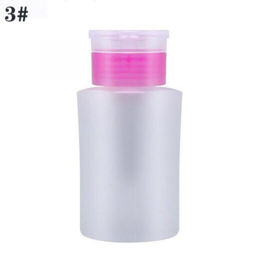 180ML Tapered Shape Nail Polish Remover Bottle Makeup Plastic Dispenser With Lock-10