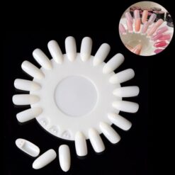 20 Tips Detachable Nail Art Gel Polish Display Round Practice Wheel
