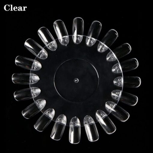 20 Tips Detachable Nail Art Gel Polish Display Round Practice Wheel-7