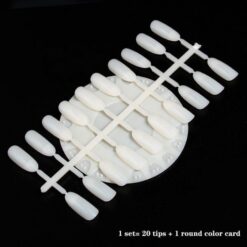 20 Tips Detachable Nail Art Gel Polish Display Round Practice Wheel-8