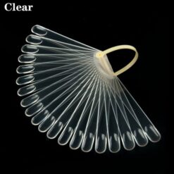 20 Tips Fan-Shaped Nail Art Display Fan Chart For Polish Gel Display-8
