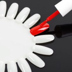 20 Tips Per Piece Nail Art Gel Polish Display Oval Practice Wheel-3