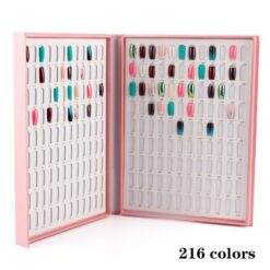 216 Colors Embedded Style Ananas pattern Nail Art Color Chart Display Book-2